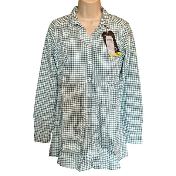 Toad&Co Women's Long Sleeve Button Down Shirt UPF25+ Size XS Dark Turquoise - Picture 2 of 8